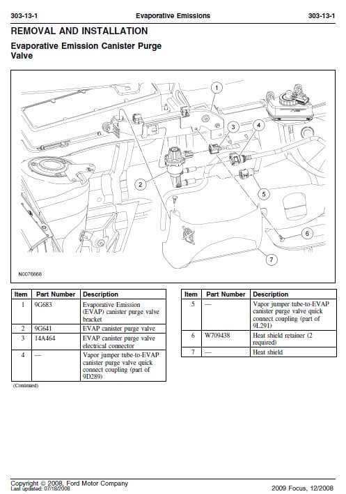 MANUAL DE SERVIÇO – Ford Focus 2.0L (OHC DURATEC ENGINE) – WEB AUTOMOTIVO