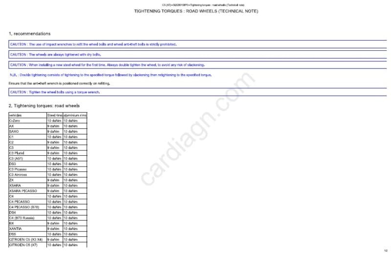 MANUAL DE SERVIÇO - Citroen C5 (RD/TD) 2007-2017 - Image 11