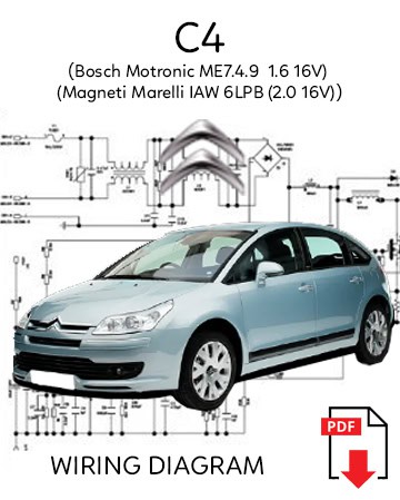DIAGRAMA ELÉTRICO - Citroen C4 (1.6 16V / 2.0 16V)