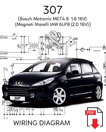 DIAGRAMA ELÉTRICO - Peugeot 307 (1.6 16V / 2.0 16V)