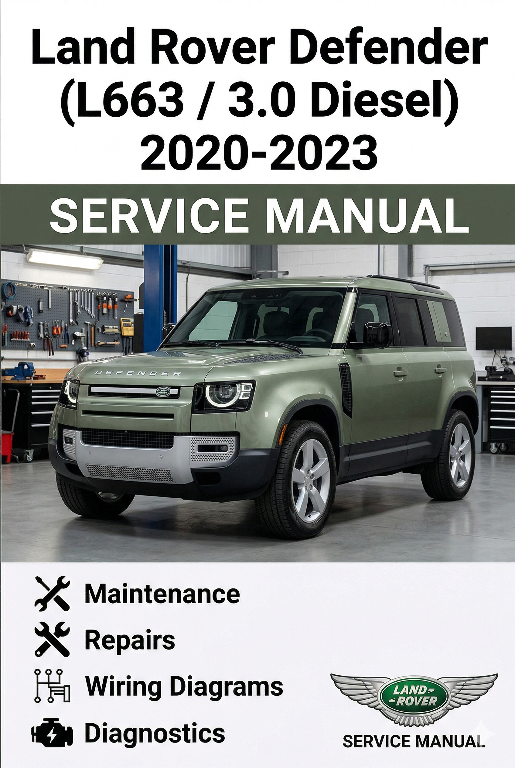 MANUAL DE SERVIÇO - Land Rover Defender (L663 / 3.0 Diesel) 2020-2023