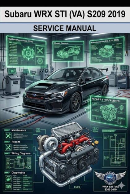 MANUAL DE SERVIÇO - Subaru WRX STI (VA) S209 2019